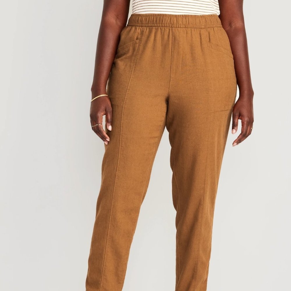 Old Navy linen blend tapered pants 2x